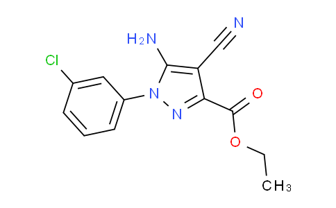 CAS No. 96734-87-1, Ethyl 5-amino-1-(3-chlorophenyl)-4-cyano-1H-pyrazole-3-carboxylate