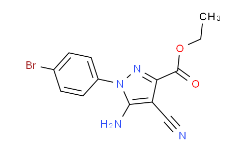 CAS No. 96723-27-2, Ethyl 5-amino-1-(4-bromophenyl)-4-cyano-1H-pyrazole-3-carboxylate