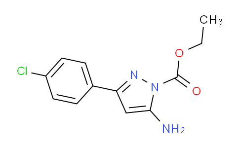 CAS No. 1020709-18-5, Ethyl 5-amino-3-(4-chlorophenyl)-1H-pyrazole-1-carboxylate
