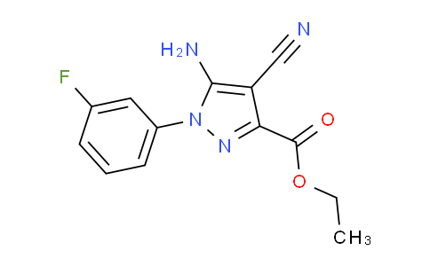 CAS No. 1150164-17-2, Ethyl 5-amino-4-cyano-1-(3-fluorophenyl)-1H-pyrazole-3-carboxylate