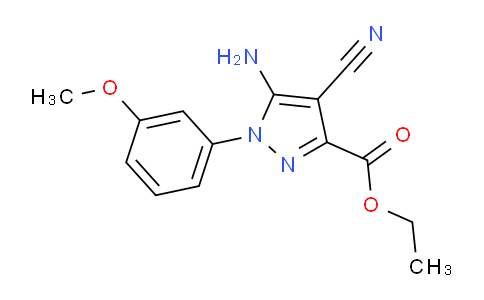 CAS No. 1150164-14-9, Ethyl 5-amino-4-cyano-1-(3-methoxyphenyl)pyrazole-3-carboxylate