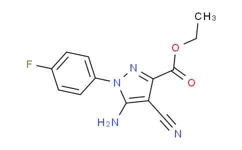 CAS No. 1001665-65-1, Ethyl 5-amino-4-cyano-1-(4-fluorophenyl)-1H-pyrazole-3-carboxylate