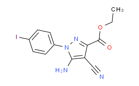 CAS No. 1150164-64-9, Ethyl 5-amino-4-cyano-1-(4-iodophenyl)pyrazole-3-carboxylate