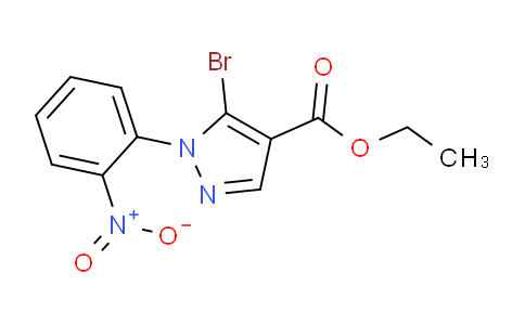 CAS No. 1245227-21-7, Ethyl 5-bromo-1-(2-nitrophenyl)-1H-pyrazole-4-carboxylate