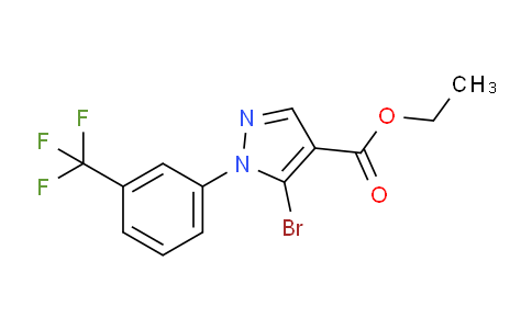 CAS No. 110821-38-0, Ethyl 5-bromo-1-(3-(trifluoromethyl)phenyl)-1H-pyrazole-4-carboxylate