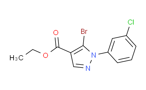 CAS No. 110821-39-1, Ethyl 5-bromo-1-(3-chlorophenyl)-1H-pyrazole-4-carboxylate