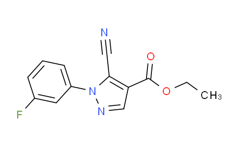 CAS No. 98476-14-3, Ethyl 5-cyano-1-(3-fluorophenyl)-1H-pyrazole-4-carboxylate