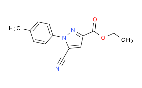 CAS No. 121434-51-3, Ethyl 5-cyano-1-(p-tolyl)-1H-pyrazole-3-carboxylate