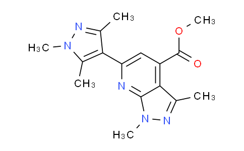CAS No. 1005705-75-8, Methyl 1,3-dimethyl-6-(1,3,5-trimethyl-1H-pyrazol-4-yl)-1H-pyrazolo[3,4-b]pyridine-4-carboxylate