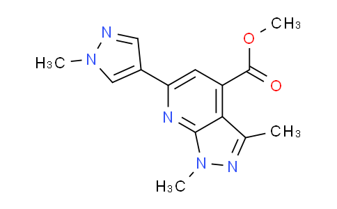 CAS No. 1172246-10-4, Methyl 1,3-dimethyl-6-(1-methyl-1H-pyrazol-4-yl)-1H-pyrazolo[3,4-b]pyridine-4-carboxylate