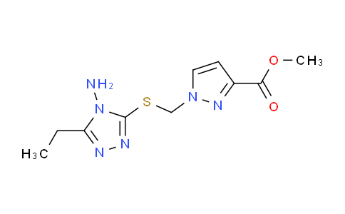 CAS No. 956440-77-0, Methyl 1-(((4-amino-5-ethyl-4H-1,2,4-triazol-3-yl)thio)methyl)-1H-pyrazole-3-carboxylate