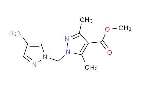 CAS No. 1263206-77-4, Methyl 1-((4-amino-1H-pyrazol-1-yl)methyl)-3,5-dimethyl-1H-pyrazole-4-carboxylate