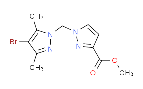 CAS No. 1002243-83-5, Methyl 1-((4-bromo-3,5-dimethyl-1H-pyrazol-1-yl)methyl)-1H-pyrazole-3-carboxylate