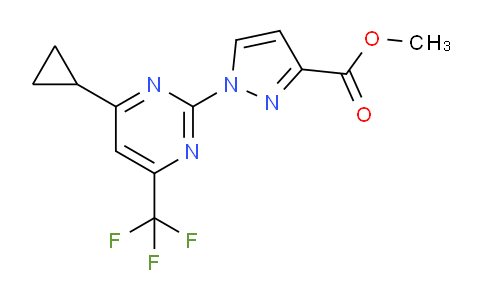 CAS No. 1007344-24-2, Methyl 1-(4-cyclopropyl-6-(trifluoromethyl)pyrimidin-2-yl)-1H-pyrazole-3-carboxylate