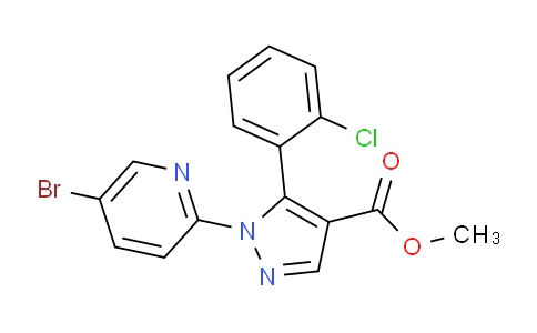 CAS No. 1150164-70-7, Methyl 1-(5-bromopyridin-2-yl)-5-(2-chlorophenyl)-1H-pyrazole-4-carboxylate