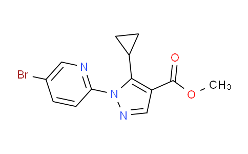 CAS No. 1150164-26-3, Methyl 1-(5-bromopyridin-2-yl)-5-cyclopropyl-1H-pyrazole-4-carboxylate