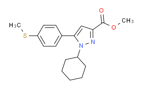 CAS No. 346684-16-0, Methyl 1-cyclohexyl-5-(4-(methylthio)phenyl)-1H-pyrazole-3-carboxylate