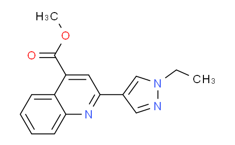 CAS No. 1004644-29-4, Methyl 2-(1-ethyl-1H-pyrazol-4-yl)quinoline-4-carboxylate