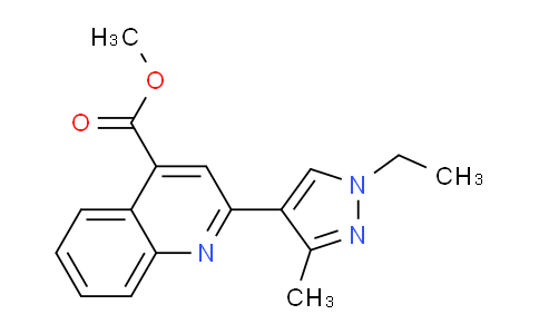 CAS No. 1004644-10-3, Methyl 2-(1-ethyl-3-methyl-1H-pyrazol-4-yl)quinoline-4-carboxylate