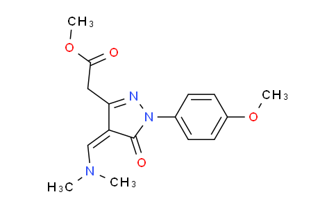 CAS No. 1379821-56-3, Methyl 2-(4-((dimethylamino)methylene)-1-(4-methoxyphenyl)-5-oxo-4,5-dihydro-1H-pyrazol-3-yl)acetate