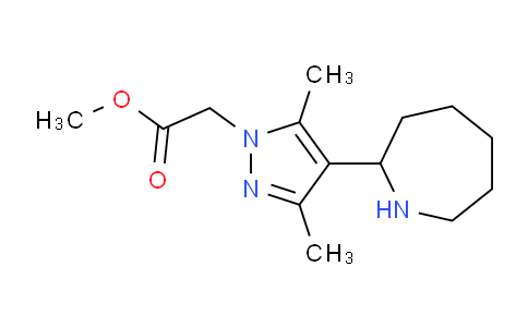 CAS No. 1708268-98-7, Methyl 2-(4-(azepan-2-yl)-3,5-dimethyl-1H-pyrazol-1-yl)acetate
