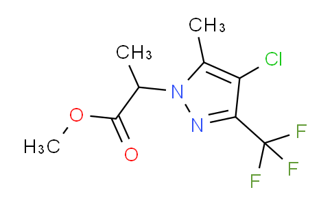 CAS No. 1005678-40-9, Methyl 2-(4-chloro-5-methyl-3-(trifluoromethyl)-1H-pyrazol-1-yl)propanoate