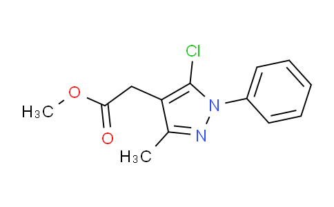 CAS No. 229498-64-0, Methyl 2-(5-chloro-3-methyl-1-phenyl-1H-pyrazol-4-yl)acetate