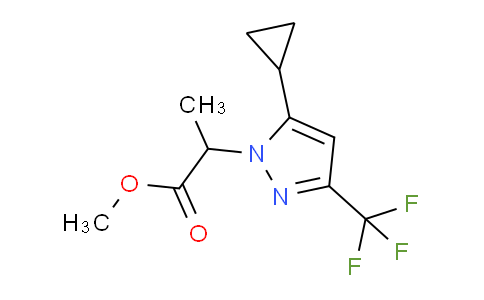 CAS No. 1005584-76-8, Methyl 2-(5-cyclopropyl-3-(trifluoromethyl)-1H-pyrazol-1-yl)propanoate