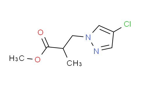 CAS No. 1005650-86-1, Methyl 3-(4-chloro-1H-pyrazol-1-yl)-2-methylpropanoate