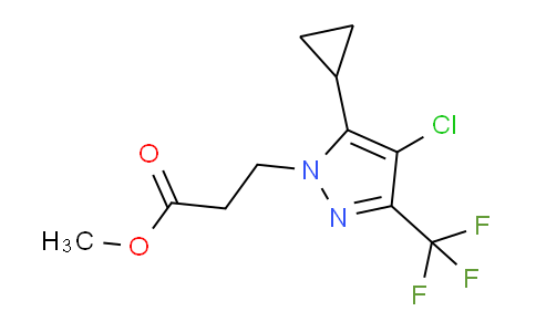 CAS No. 1005583-79-8, Methyl 3-(4-chloro-5-cyclopropyl-3-(trifluoromethyl)-1H-pyrazol-1-yl)propanoate