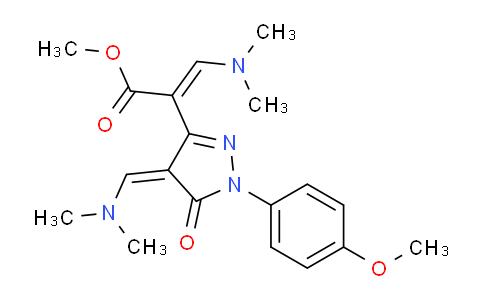 CAS No. 1379821-58-5, Methyl 3-(dimethylamino)-2-(4-((dimethylamino)methylene)-1-(4-methoxyphenyl)-5-oxo-4,5-dihydro-1H-pyrazol-3-yl)acrylate