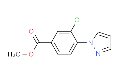 CAS No. 1823510-65-1, Methyl 3-chloro-4-(1H-pyrazol-1-yl)benzoate