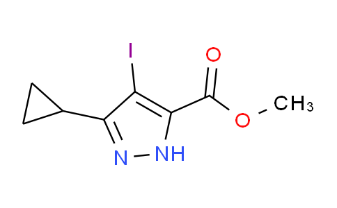 CAS No. 1291275-81-4, Methyl 3-cyclopropyl-4-iodo-1H-pyrazole-5-carboxylate