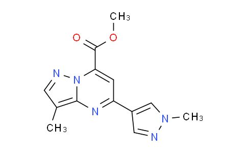 CAS No. 1443278-83-8, Methyl 3-methyl-5-(1-methyl-1H-pyrazol-4-yl)pyrazolo[1,5-a]pyrimidine-7-carboxylate
