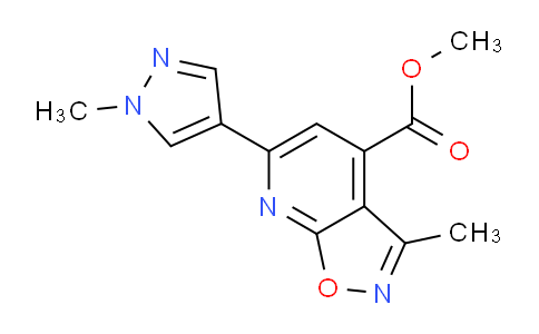 CAS No. 1171630-93-5, Methyl 3-methyl-6-(1-methyl-1H-pyrazol-4-yl)isoxazolo[5,4-b]pyridine-4-carboxylate