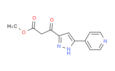 CAS No. 1309672-63-6, Methyl 3-oxo-3-(5-(pyridin-4-yl)-1H-pyrazol-3-yl)propanoate