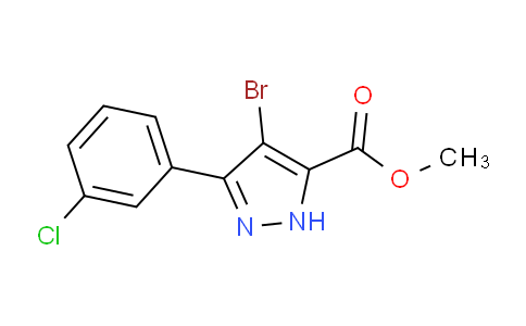 CAS No. 1319143-37-7, Methyl 4-bromo-3-(3-chlorophenyl)-1H-pyrazole-5-carboxylate