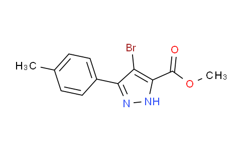 CAS No. 1229304-88-4, Methyl 4-bromo-3-(p-tolyl)-1H-pyrazole-5-carboxylate