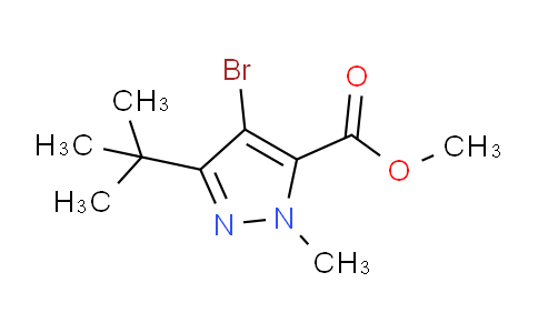 CAS No. 1262865-52-0, Methyl 4-bromo-3-(tert-butyl)-1-methyl-1H-pyrazole-5-carboxylate