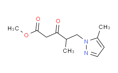 CAS No. 1229626-90-7, Methyl 4-methyl-5-(5-methyl-1H-pyrazol-1-yl)-3-oxopentanoate
