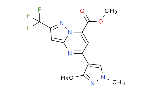CAS No. 1170202-24-0, Methyl 5-(1,3-dimethyl-1H-pyrazol-4-yl)-2-(trifluoromethyl)pyrazolo[1,5-a]pyrimidine-7-carboxylate