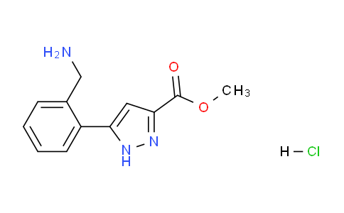 CAS No. 1609082-47-4, Methyl 5-(2-(aminomethyl)phenyl)-1H-pyrazole-3-carboxylate hydrochloride