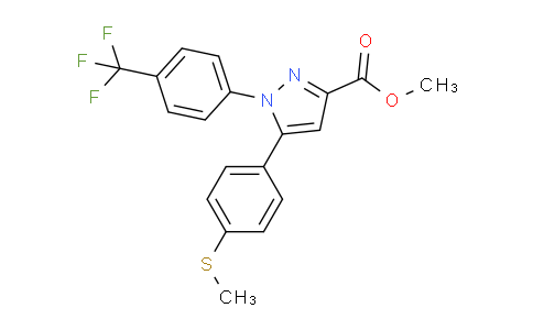 CAS No. 641639-55-6, Methyl 5-(4-(methylthio)phenyl)-1-(4-(trifluoromethyl)phenyl)-1H-pyrazole-3-carboxylate