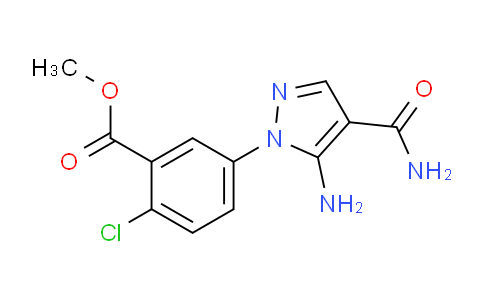 CAS No. 1708269-23-1, Methyl 5-(5-amino-4-carbamoyl-1H-pyrazol-1-yl)-2-chlorobenzoate