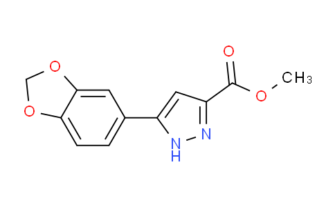 CAS No. 1029104-54-8, Methyl 5-(benzo[d][1,3]dioxol-5-yl)-1H-pyrazole-3-carboxylate