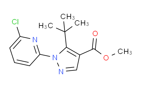 CAS No. 1150164-37-6, Methyl 5-(tert-butyl)-1-(6-chloropyridin-2-yl)-1H-pyrazole-4-carboxylate