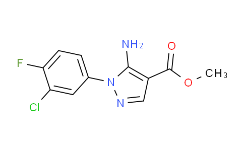 CAS No. 1416341-54-2, Methyl 5-amino-1-(3-chloro-4-fluorophenyl)-1H-pyrazole-4-carboxylate