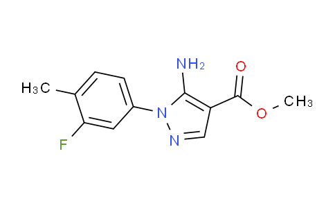 CAS No. 1416344-39-2, Methyl 5-amino-1-(3-fluoro-4-methylphenyl)-1H-pyrazole-4-carboxylate