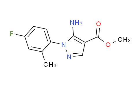 CAS No. 1416344-05-2, Methyl 5-amino-1-(4-fluoro-2-methylphenyl)-1H-pyrazole-4-carboxylate