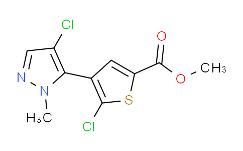 CAS No. 1956380-44-1, Methyl 5-chloro-4-(4-chloro-1-methyl-1H-pyrazol-5-yl)thiophene-2-carboxylate